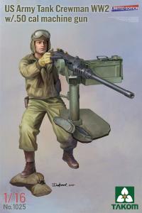 Takom 1/16 US Army Tank Crewman WW2 w/ .50 cal Machine Gun