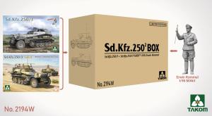 Takom 1/35 Sd.Kfz. 250 BOX: 250/1 + 250/3 GREIF + 1/16 Erwin Rommel