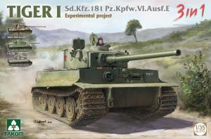 Takom 1/35 Tiger I Experimental Project Panzer VI. Ausf. E 3 in 1