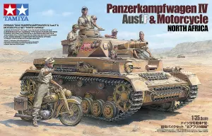 Tamiya 1/35 Panzer IV Ausf.F & Motorcycle ( North Africa)
