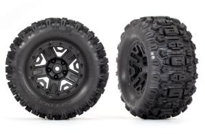 Traxxas Tires & Wheels Sledgehammer/ Black 2.8 TSM Elecrtic Rear TRX3778