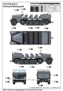 Trumpeter 1/35 Schwerer Zugkraftwagen 18 t Sd.Kfz.9 Artillery Version