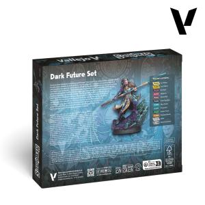 Vallejo Dark Future paint set (12 maalia) + figuuri