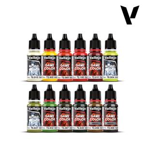 Vallejo Fantasy paint set (12 maalia) + figuuri