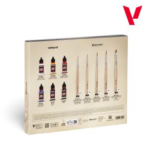 Vallejo Ultimate Game Color miniature set, Paint & Brushes