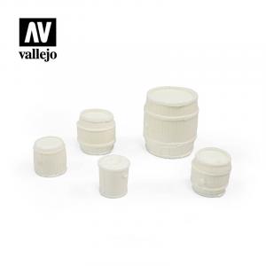 Vallejo 1/35 Wooden Barrels (5 pcs)