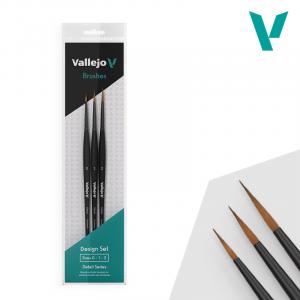 Vallejo Brush design set synthetic hair (sizes 0, 1, 2) pensselisetti