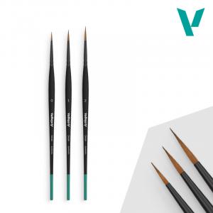 Vallejo Brush design set synthetic hair (sizes 0, 1, 2) pensselisetti