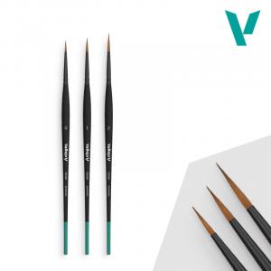 Vallejo Brush design set synthetic hair (sizes 0, 1, 2) pensselisetti