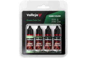 Vallejo Game Color, green color set 4x18ml maalisetti
