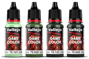 Vallejo Game Color, green color set 4x18ml maalisetti