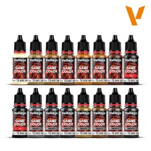Vallejo Game color Leather & Metal set 16 x 18ml paint set
