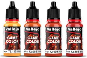 Vallejo Game Color, orange color set 4x18ml