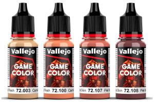 Vallejo Game Color, pale skin set 4x18ml maalisetti