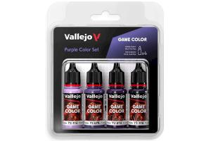 Vallejo Game Color, purple color set 4x18ml maalisetti