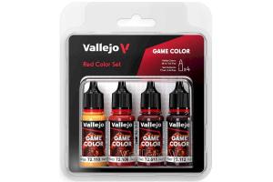 Vallejo Game Color, red color set 4x18ml maalisetti