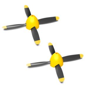VOLANTEX PROPELLER FULL SET 4-BLADE (2PC) 768-2