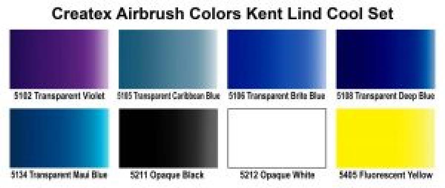 Createx Kent Lind Cool Airbrush Set 6x60ml 