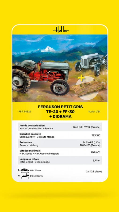 1/24 Ferguson Petit Gris TE-20 + FF-30 + Diorama base