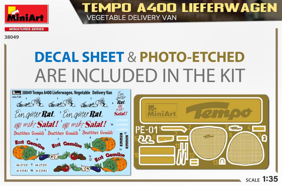 1/35 Tempo A400 Lieferwagen. Vegetable Delivery Van