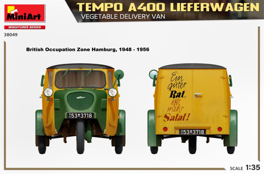 1/35 Tempo A400 Lieferwagen. Vegetable Delivery Van