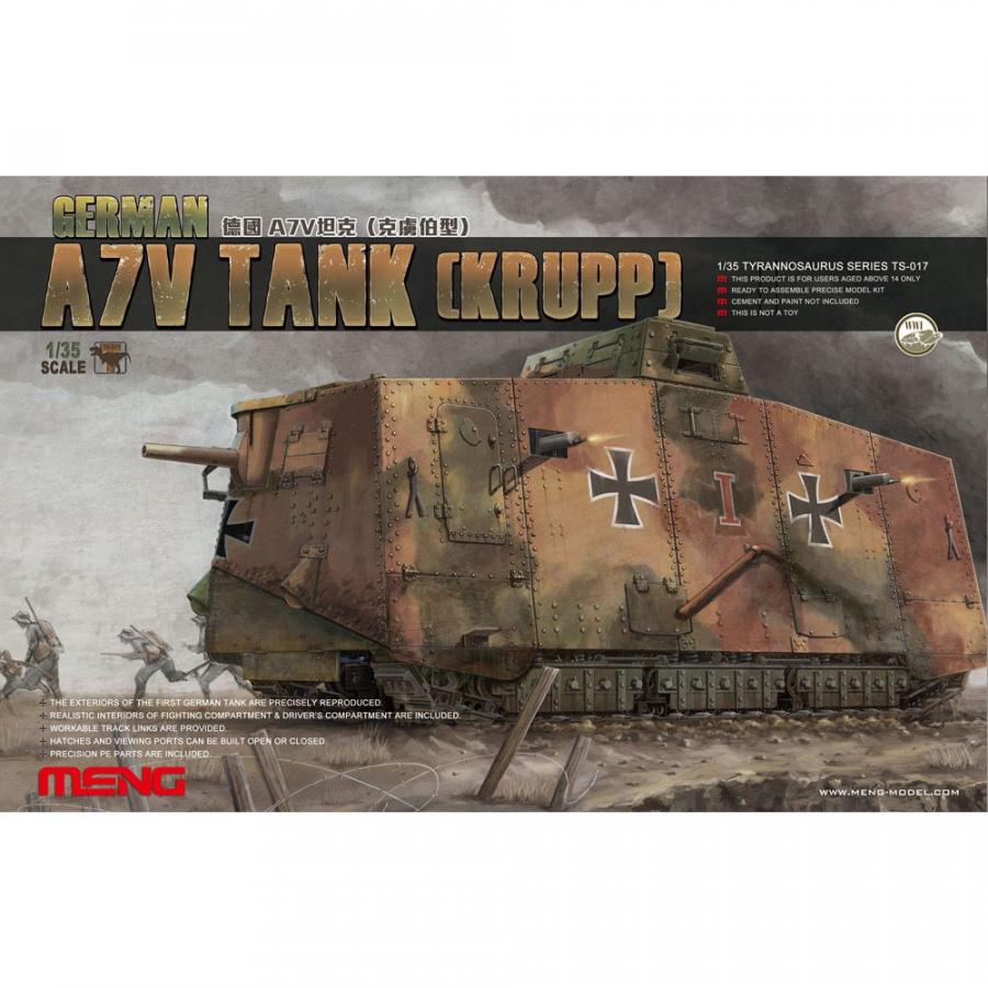 1/35 German A7V Tank (Krupp) & Engine, Limited Edition