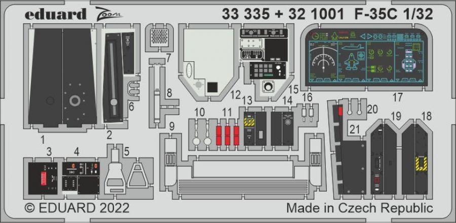 1/32 F-35C PE set for TRUMPETER kit