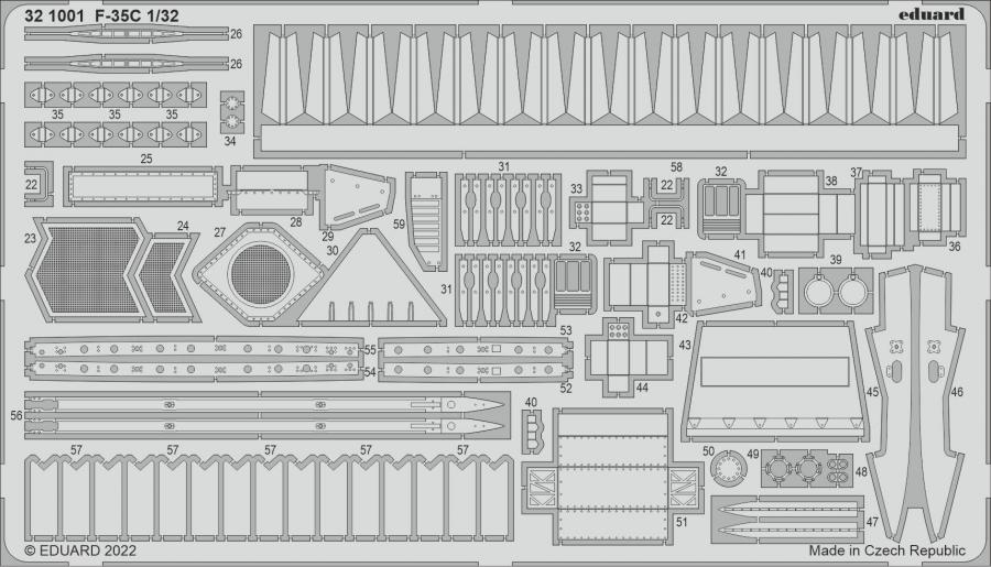 1/32 F-35C PE set for TRUMPETER kit