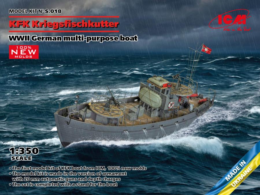 1/350 KFK Kriegsfischkutter, WWII German multi-purpose boat