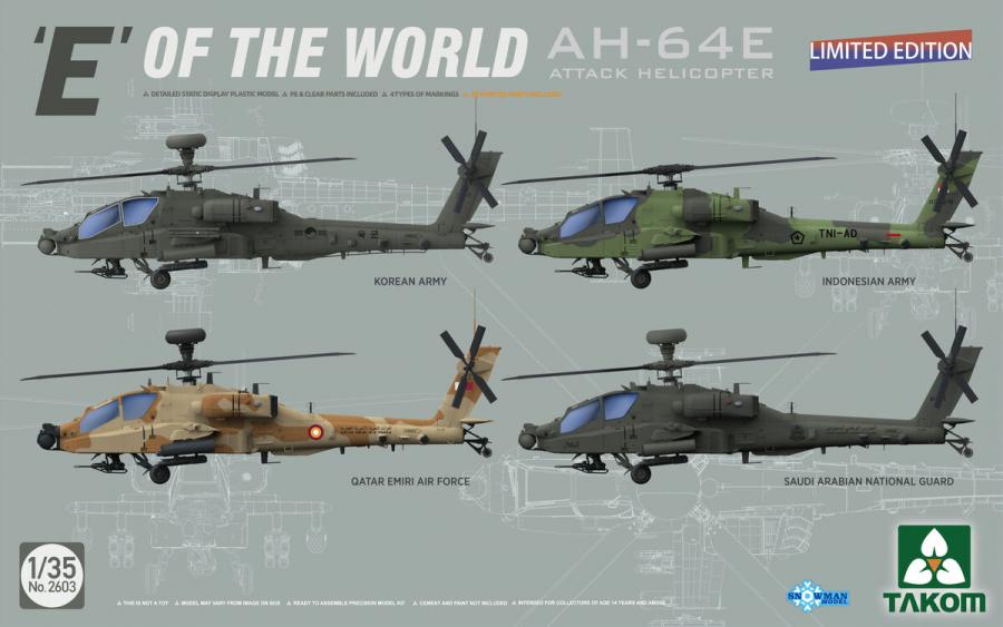 1/35 E' OF THE WORLD AH-64E ATTACK HELICOPTER (LIMITED EDITION)