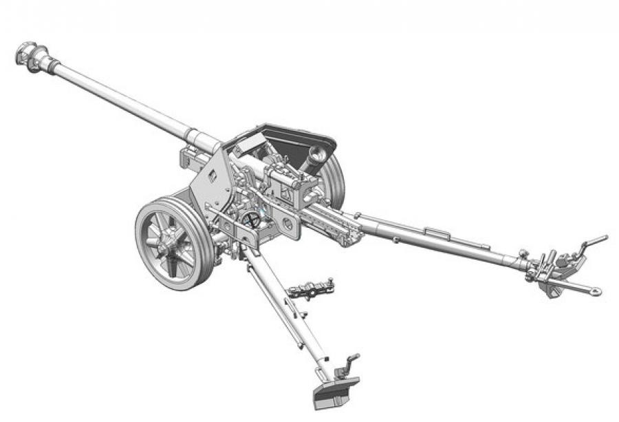 1:35 German 7,5cm Pak40 with 4 Figures