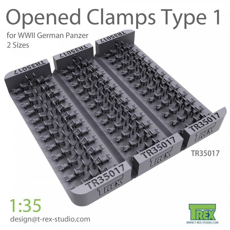 1/35 Opened Clamps for German Panzer (Type 1) (3D printed)