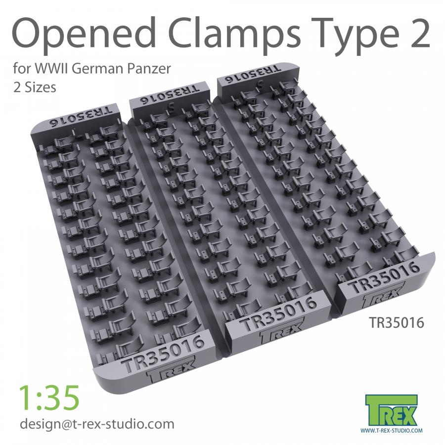 1/35 Opened Clamps for German Panzer (Type 2) (3D printed)