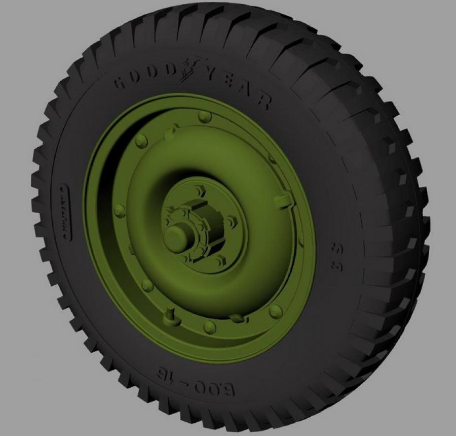 1/35 WILLYS MB JEEP ROAD WHEELS GOODYEAR