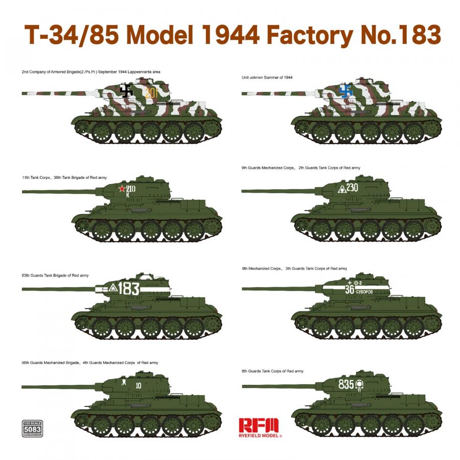 1/35 T-34/85 Model 1944 Factory No.183
