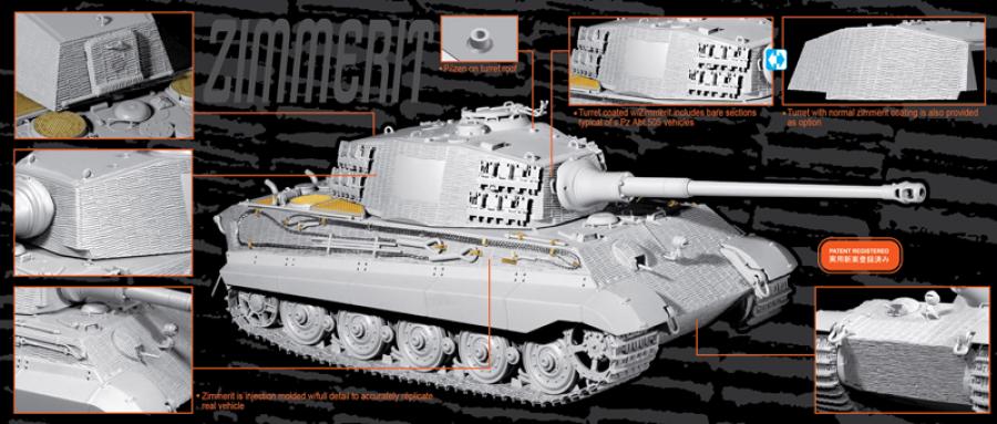 1/35 Sd.Kfz.182 Kingtiger Henschel Production w/Zimmerit s.Pz.Abt.505 Russia 1944 (2 in 1)
