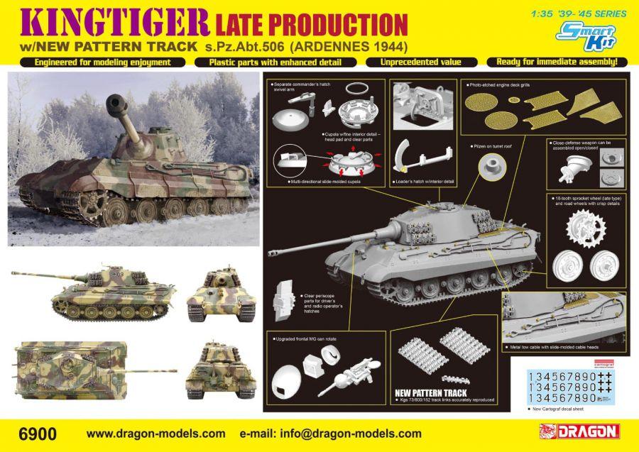 1/35 Kingtiger Late Production w/New Pattern Track s.Pz.Abt.506 Ardennes 1944