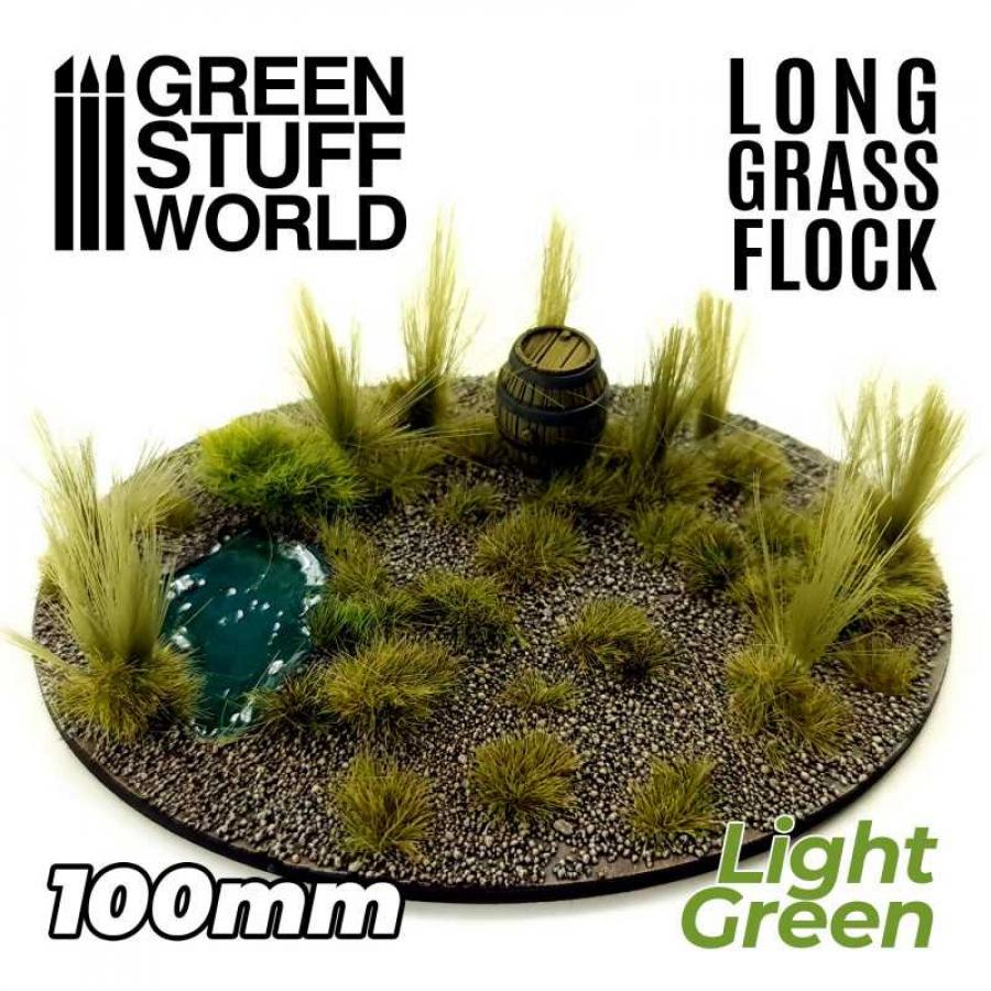 Long Grass Flock 100mm - Light Green