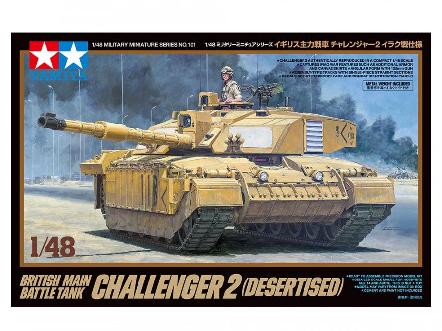 Tamiya 1/48 British MBT Challenger 2 (Desertised) pienoismalli