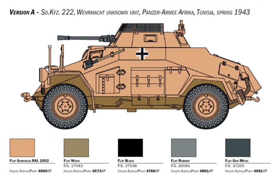 Italeri 1:56 Sd. Kfz. 222/223