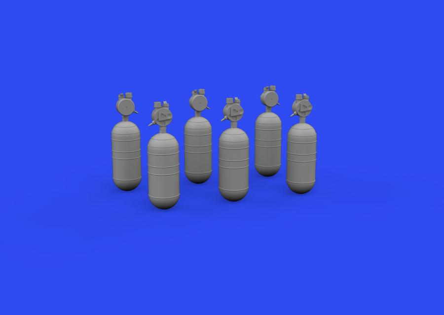 1/48 WWII USAAF oxygen cylinder A-6, 3D PRINT