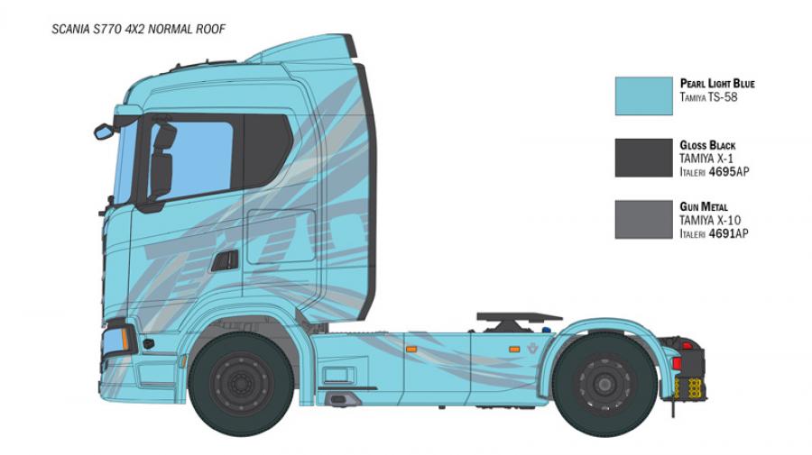 Italeri 1:24 Scania S770 4x2 normal roof