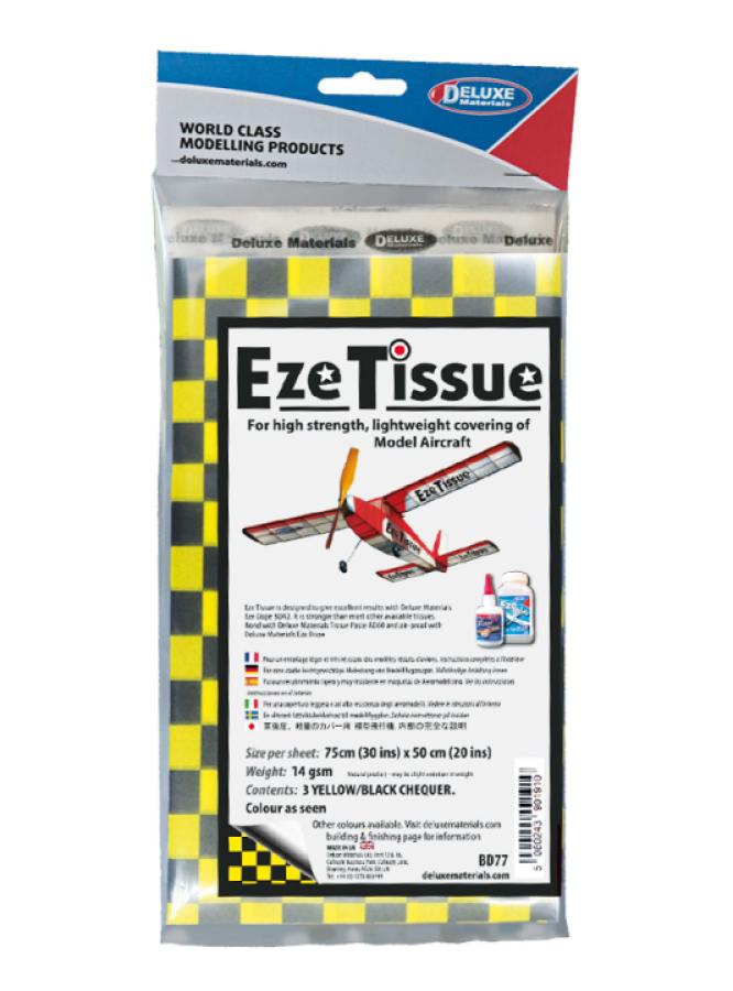 Eze Tissue Black/Yellow Chequer 3pcs