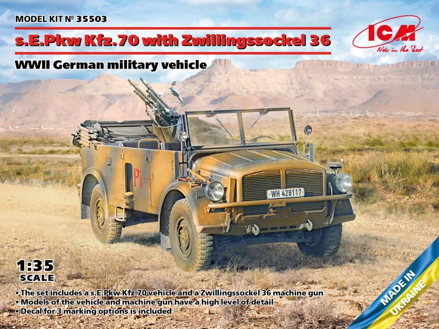 1/35 German s.E.Pkw Kfz.70 with Zwillingssockel 36