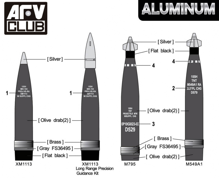 1/35 155MM ARTILLERY SHELL PGK SERIES