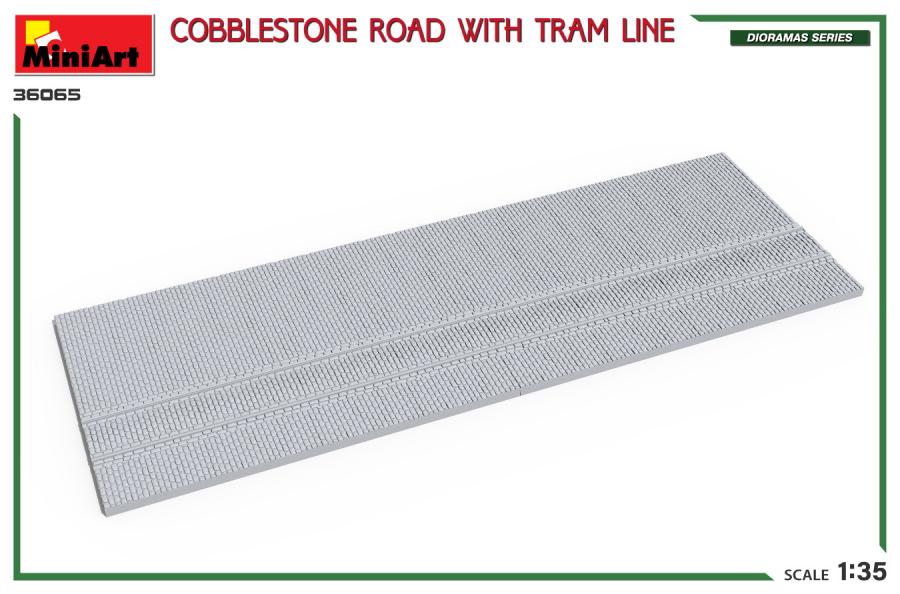 1/35 Cobblestone Road w/Tram Line (Injection Mold)