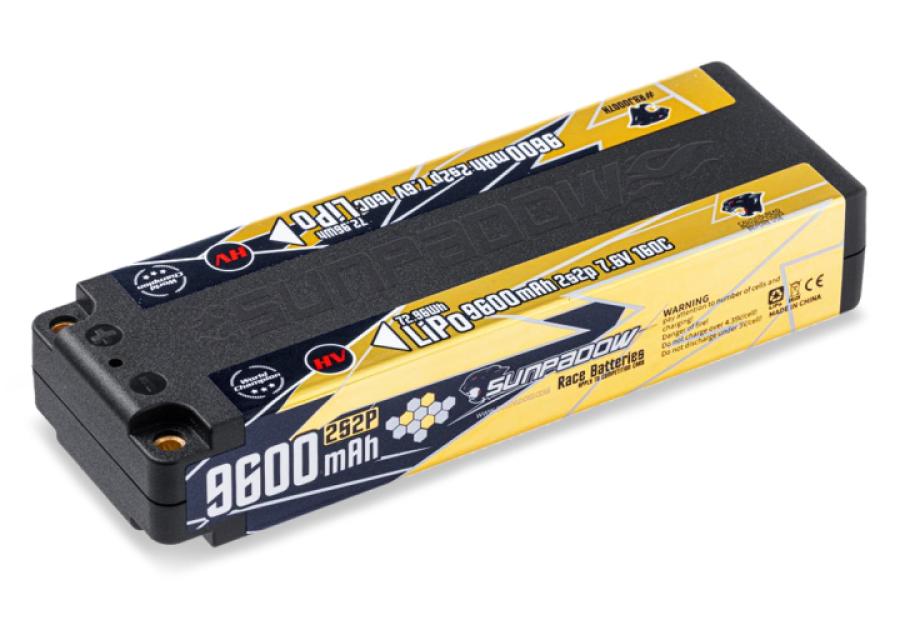 Li-Po Battery 2S 7,6V 9600mAh 160C HV Stick