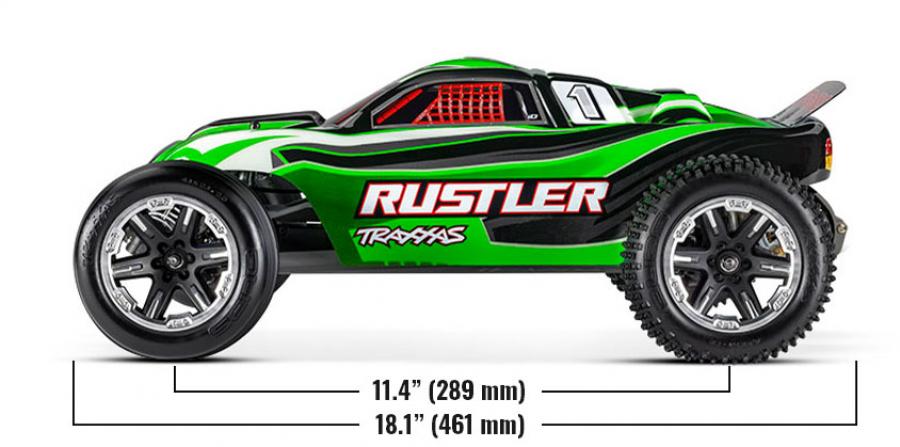 Rustler 2WD 1/10 RTR TQ Black USB - With Battery/Charger *