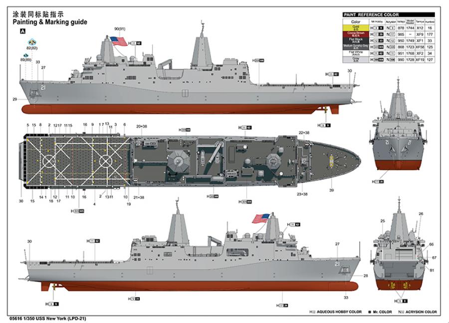 Trumpeter 1:350 USS New York (LPD-21)