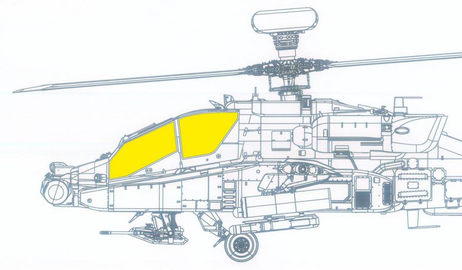 1/35 AH-64E TFace mask set for TAKOM kit
